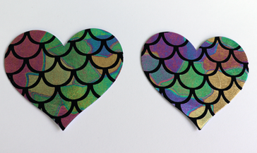 Peekaboo Pasties Rainbow Scale Heart
